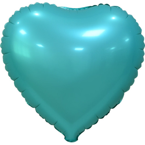 Шар Сердце 46 см, тиффани сатин (Аква, темно-бирюзовый)
