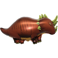 Шар фигура "Динозавр Трицератопс коричневый"