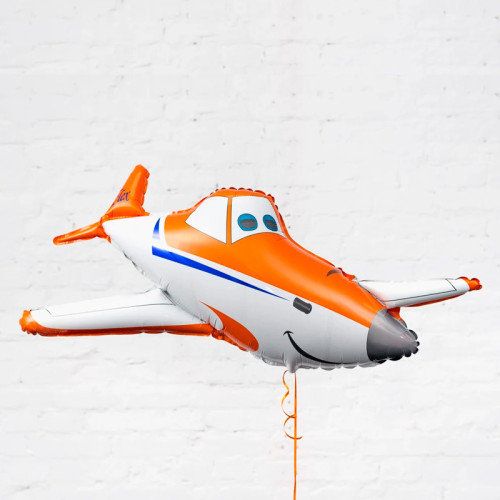 Шар фигура "Самолет оранжевый"