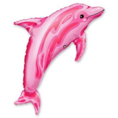 Шар Фигура "Дельфин", розовый