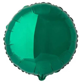 Шар Круг 46 см, зеленый, металлик