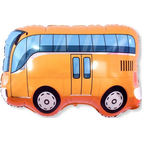 Шар фигура "Автобус", оранжевый