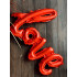 Шар-фигура надпись "Love", красная