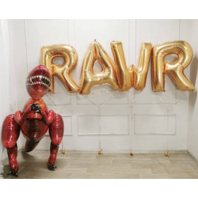 Шар буква W, золото