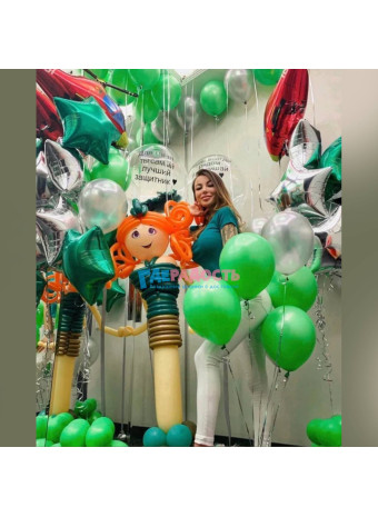 Фигура девушки из воздушных шаров