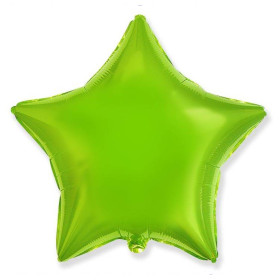 Шар Звезда 46 см, зеленый лайм