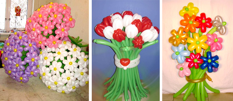 букеты цветов из воздушных шаров