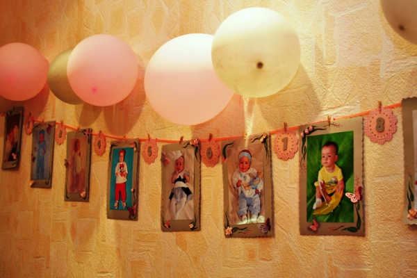 Оформление стены на день рождения воздушными шарами