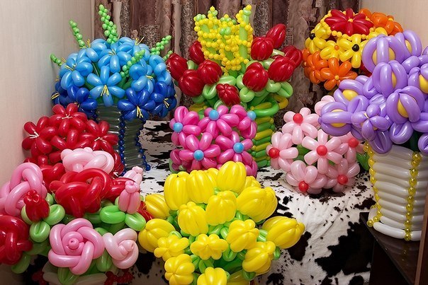 букеты из шаров разных цветов