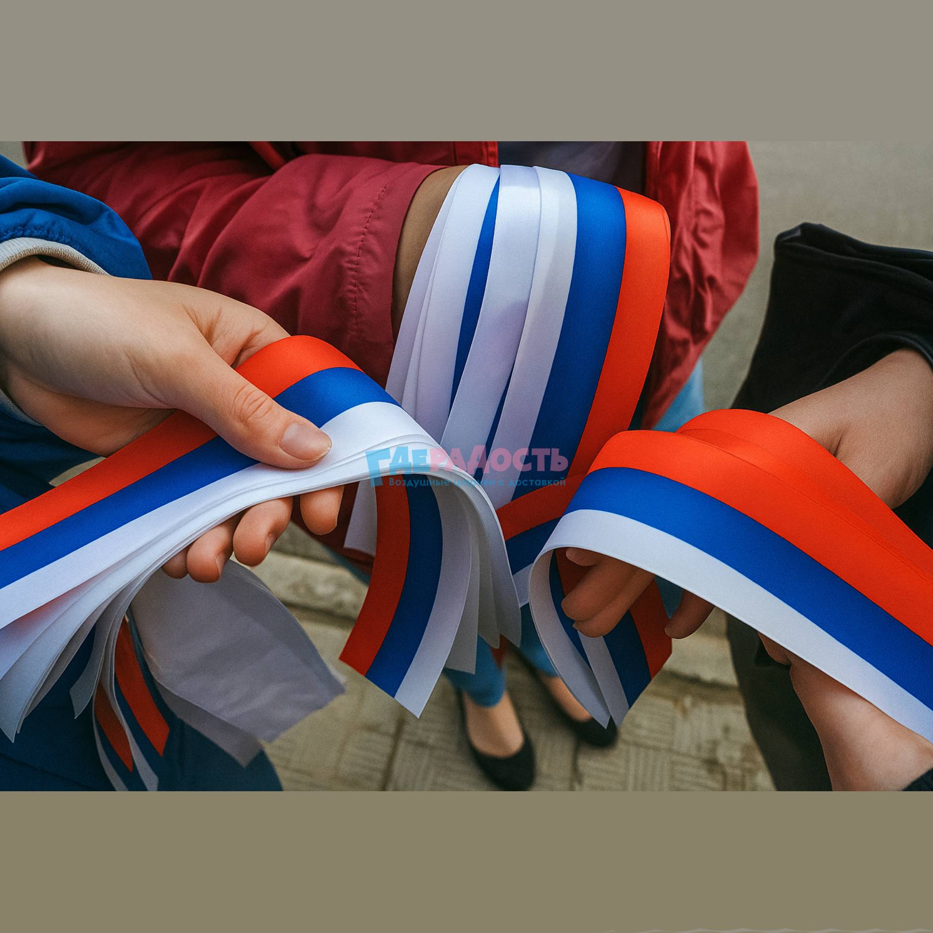 ленточки флаг РФ