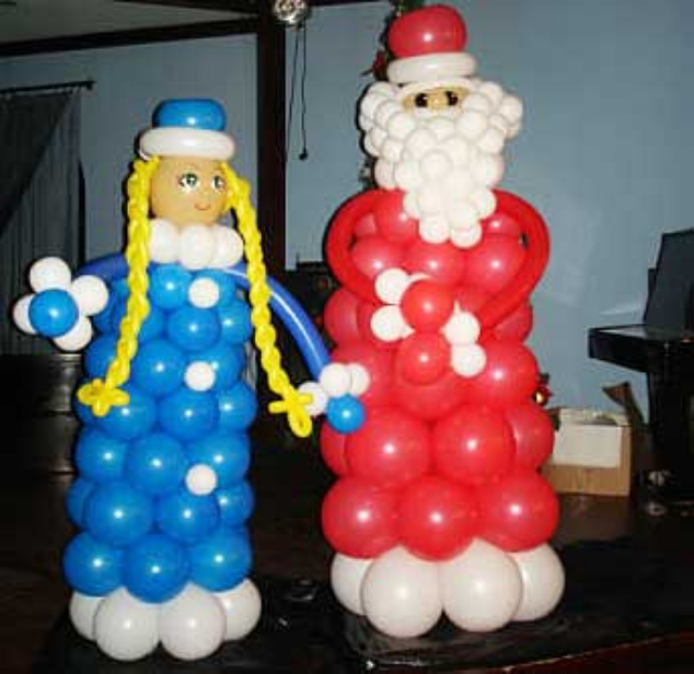 Дед Мороз из воздушных шаров своими руками. Мастер класс/ Santa Claus from balls
