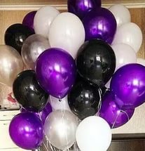 фиолетовые и белые шарики