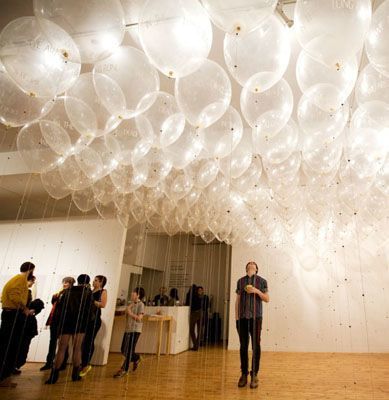прозрачные воздушные шары под потолок